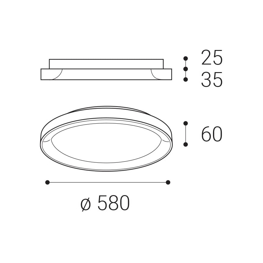 LED2 - Plafón LED BELLA LED/48W/230V 3000K/4000K marrón