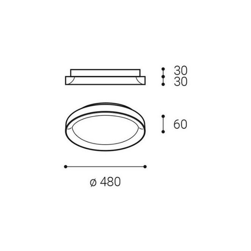 LED2 - Plafón LED BELLA SLIM LED/38W/230V 3000/4000K blanco
