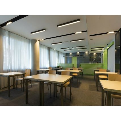 LED2 - Plafón LED LINO LED/24W/230V 3000K/3500K/4000K negro 90 cm