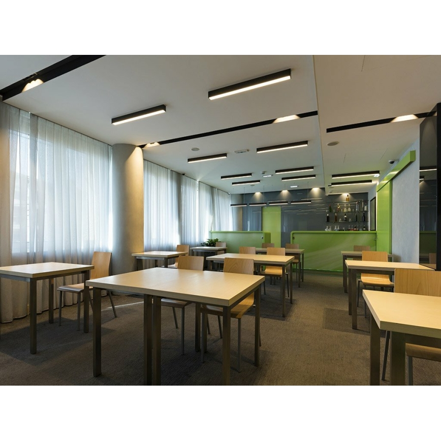 LED2 - Plafón LED LINO LED/24W/230V 3000K/3500K/4000K negro 90 cm