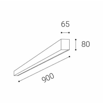 LED2 - Plafón LED LINO LED/24W/230V 3000K/3500K/4000K negro 90 cm