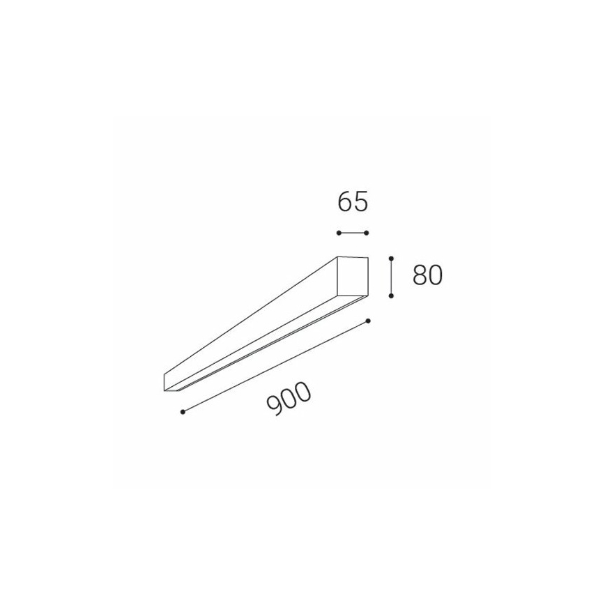 LED2 - Plafón LED LINO LED/24W/230V 3000K/3500K/4000K negro 90 cm