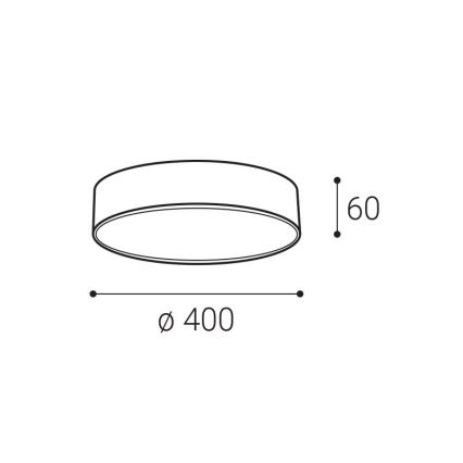 LED2 - Plafón LED MONO LED/30W/230V 3000K/4000K negro