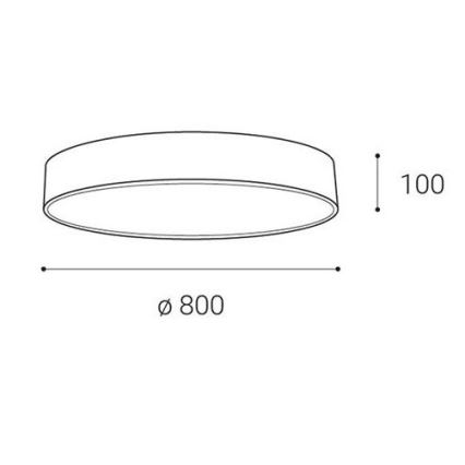 LED2 - Plafón LED regulable MONO LED/100W/230V 3000K/4000K blanco