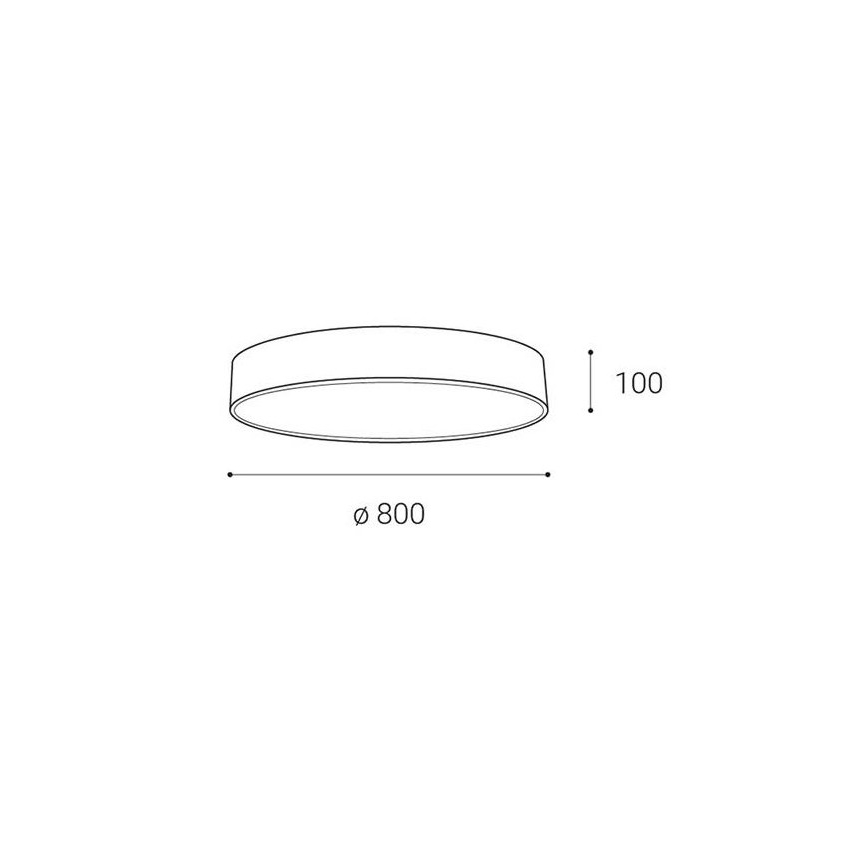 LED2 - Plafón LED regulable MONO LED/100W/230V 3000K/4000K blanco