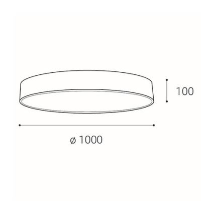 LED2 - Plafón LED Regulable MONO LED/153W/230V 3000K/4000K blanco