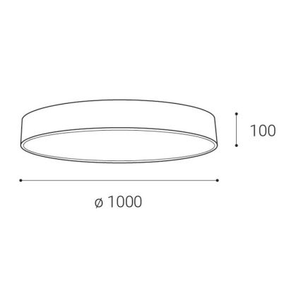 LED2 - Plafón LED regulable MONO LED/153W/230V 3000K/4000K negro