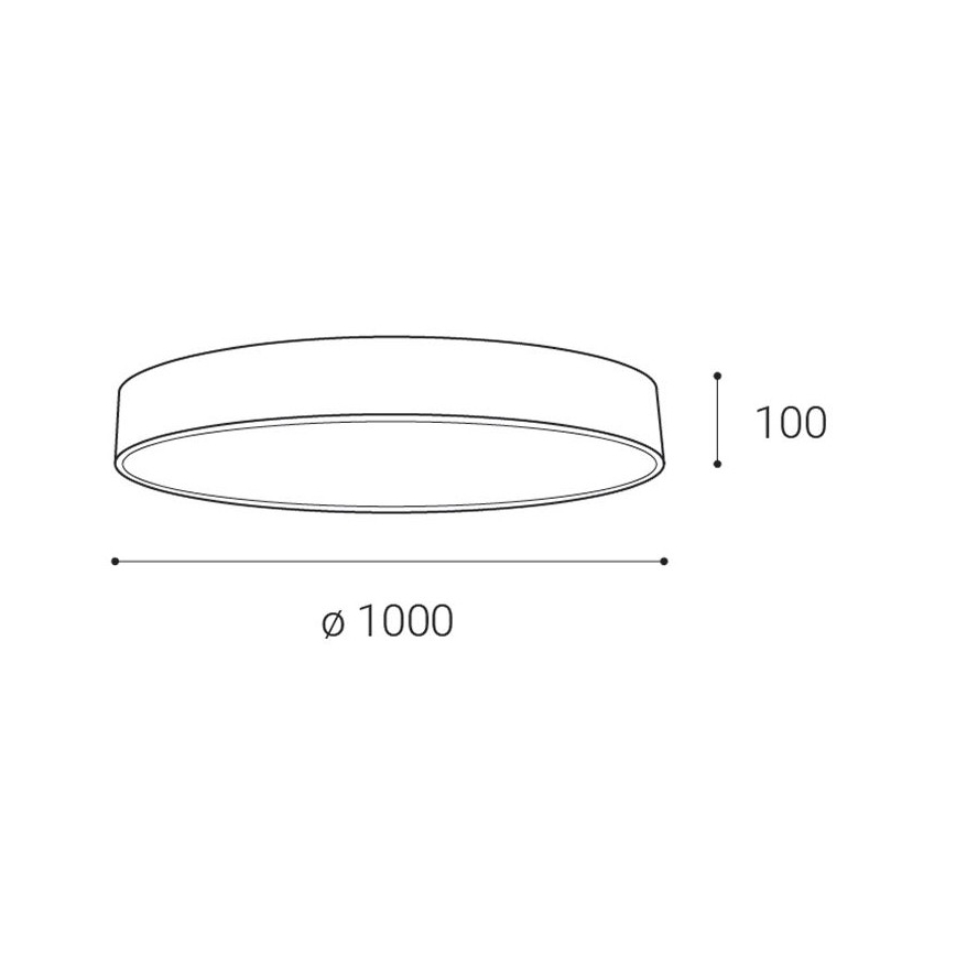 LED2 - Plafón LED regulable MONO LED/153W/230V 3000K/4000K negro