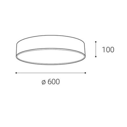 LED2 - Plafón LED regulable MONO LED/60W/230V 3000K/4000K blanco