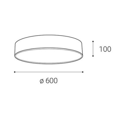 LED2 - Plafón LED regulable MONO LED/60W/230V 3000K/4000K negro