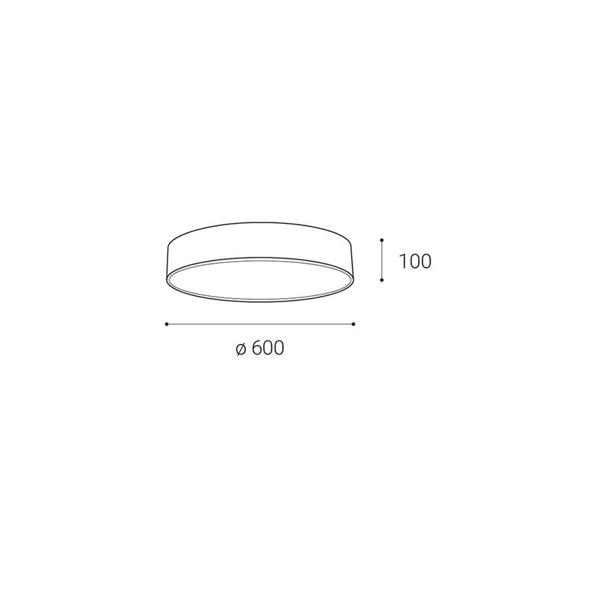 LED2 - Plafón LED regulable MONO LED/60W/230V 3000K/4000K negro