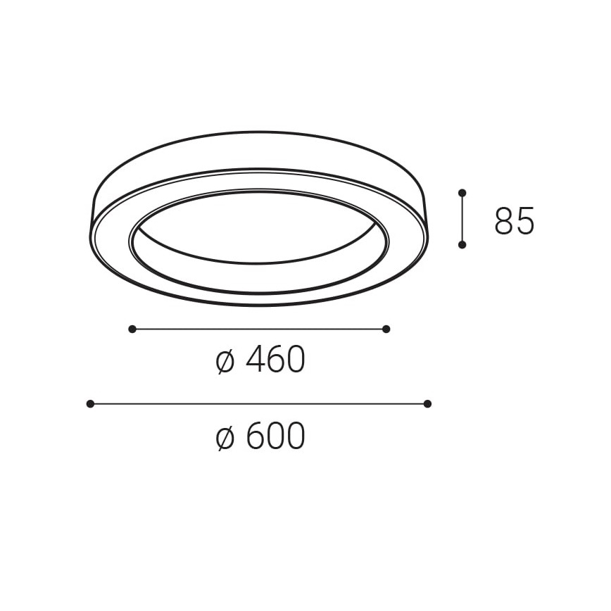 LED2 - Plafón LED regulable SATURN LED/50W/230V 3000K/4000K blanco