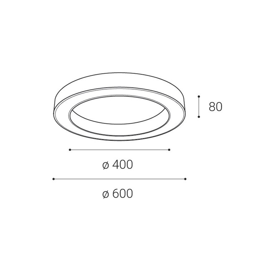 LED2 - Plafón LED regulable SATURN LED/50W/230V 3000K/4000K negro