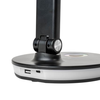 LEDRGBW Lámpara de mesa regulable con función de power bank LED/12W/5V 2800-6000K negro
