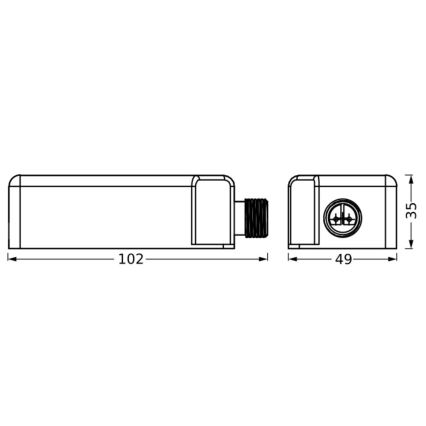 Ledvance - Adaptador de corriente principal para exteriores ENDURA 24W/12V IP67