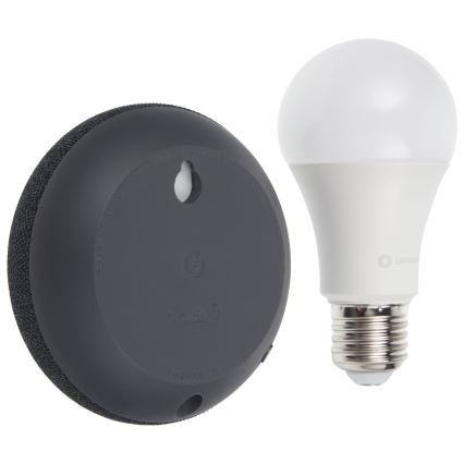 Ledvance - Altavoz inteligente Google Nest Mini + bombilla LED RGBW regulable SMART+ E27/9W/230V