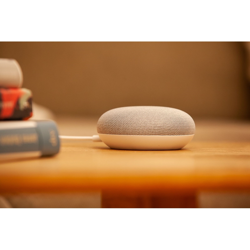 Ledvance - Altavoz inteligente Google Nest Mini + Bombilla LED RGBW regulable SMART+E27/8W/230V