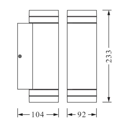 Ledvance - Aplique de exterior BEAM 2xGU10/35W/230V IP44