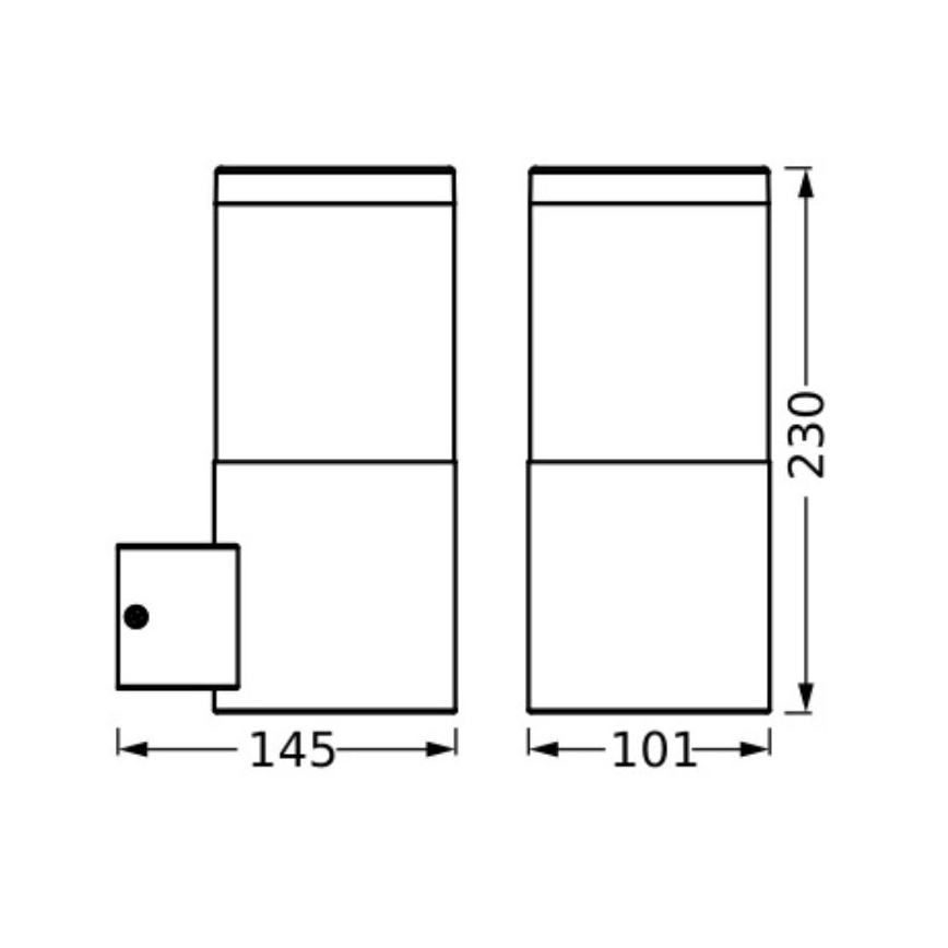 Ledvance - Aplique de exterior EBRO 1xE27/20W/230V IP44
