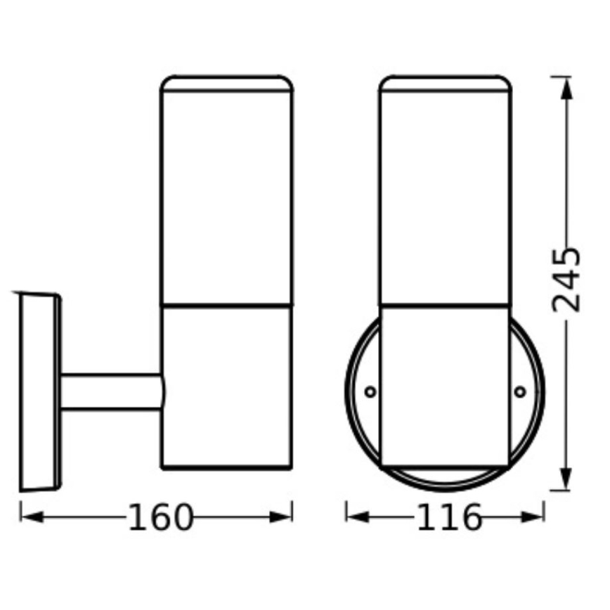 Ledvance - Aplique de exterior FIGO CYLINDER 1xE27/20W/230V IP44