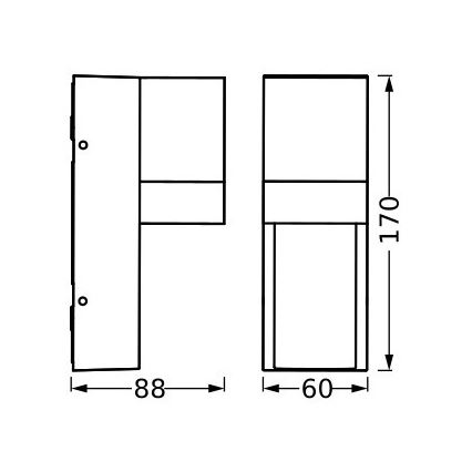 Ledvance - Aplique de exterior ISIDOR 1xGU10/35W/230V IP65