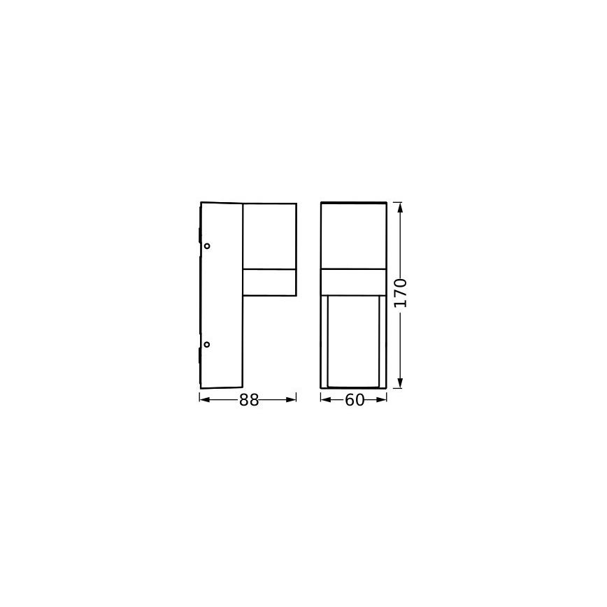 Ledvance - Aplique de exterior ISIDOR 1xGU10/35W/230V IP65
