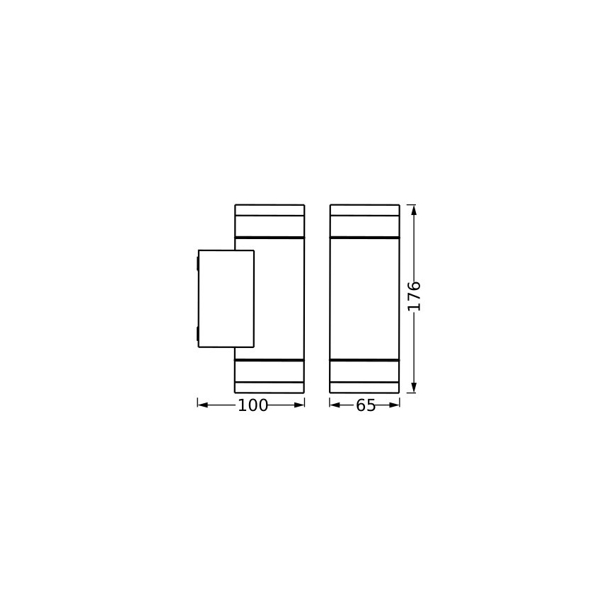 Ledvance - Aplique de exterior IVE 2xGU10/35W/230V IP65