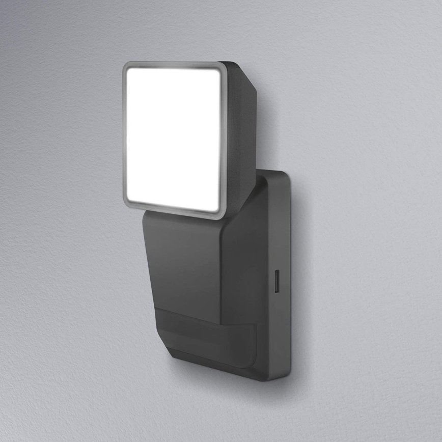 Ledvance - Aplique de exterior LED con sensor SPOT LED/8W/230V IP55 negro