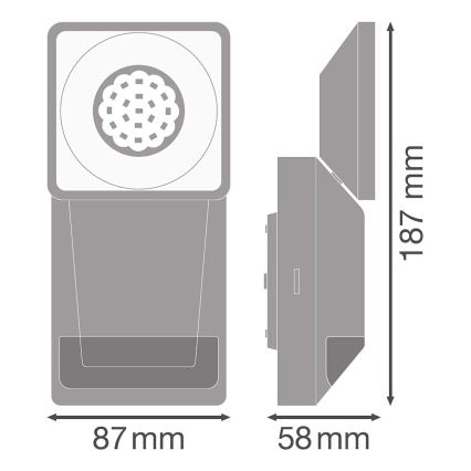 Ledvance - Aplique de exterior LED con sensor SPOT LED/8W/230V IP55 negro