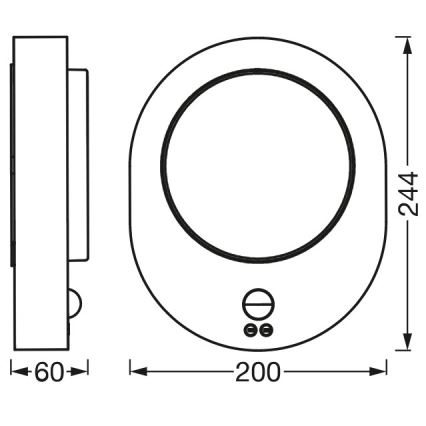 Ledvance - Aplique de exterior LED DISC LED/8W/230V IP44