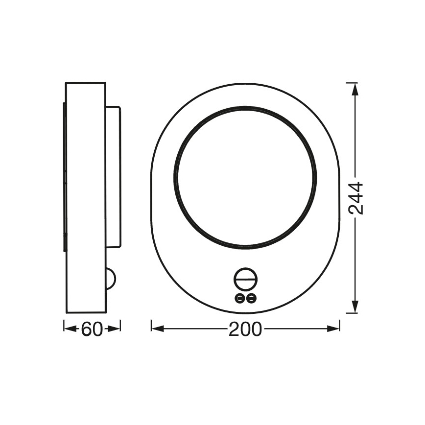 Ledvance - Aplique de exterior LED DISC LED/8W/230V IP44