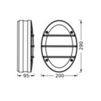 Ledvance - Aplique de exterior ORBICK 2xE27/18W/230V IP65