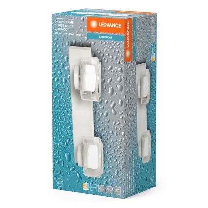 Ledvance - Aplique LED de baño ORBIS FLAME 2xLED/5,5W/230V 3000/4000K IP44 blanco