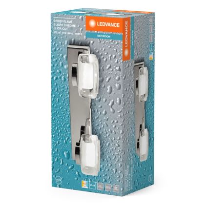 Ledvance - Aplique LED de baño ORBIS FLAME 2xLED/5,5W/230V 3000/4000K IP44 cromo