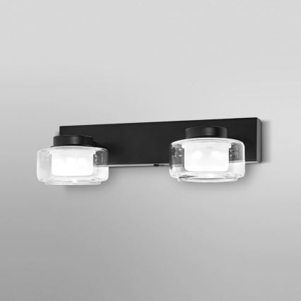 Ledvance - Aplique LED de baño ORBIS FLAME 2xLED/5,5W/230V 3000/4000K IP44 negro