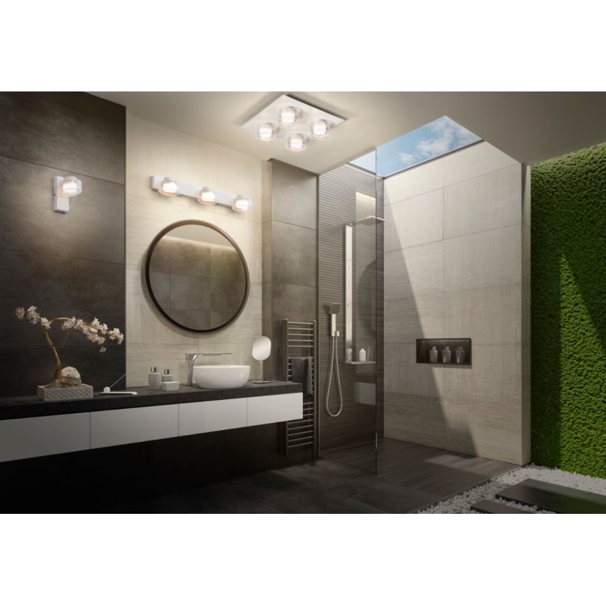 Ledvance - Aplique LED de baño ORBIS FLAME 3xLED/5,5W/230V 3000/4000K IP44 blanco