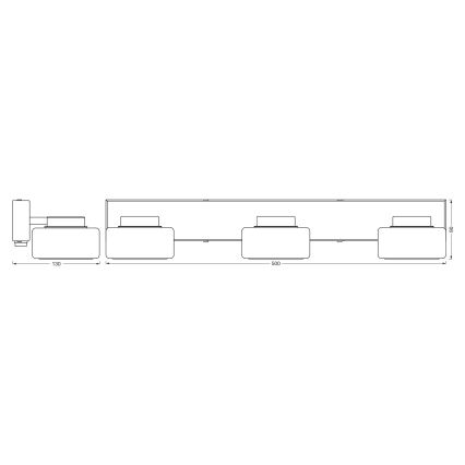 Ledvance - Aplique LED de baño ORBIS FLAME 3xLED/5,5W/230V 3000/4000K IP44 blanco
