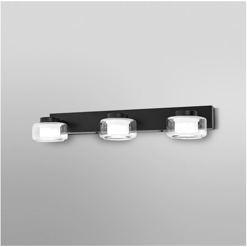Ledvance - Aplique LED de baño ORBIS FLAME 3xLED/5,5W/230V 3000/4000K IP44 negro