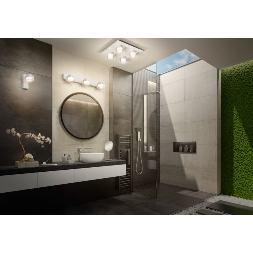 Ledvance - Aplique LED de baño ORBIS FLAME LED/5,5W/230V 3000/4000K IP44 blanco