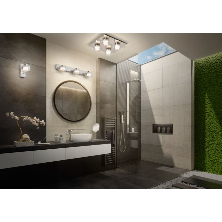 Ledvance - Aplique LED de baño ORBIS FLAME LED/5,5W/230V 3000/4000K IP44 cromo