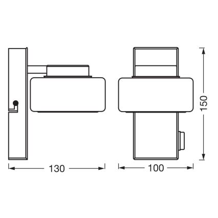 Ledvance - Aplique LED de baño ORBIS FLAME LED/5,5W/230V 3000/4000K IP44 cromo