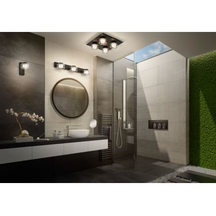 Ledvance - Aplique LED de baño ORBIS FLAME LED/5,5W/230V 3000/4000K IP44 negro