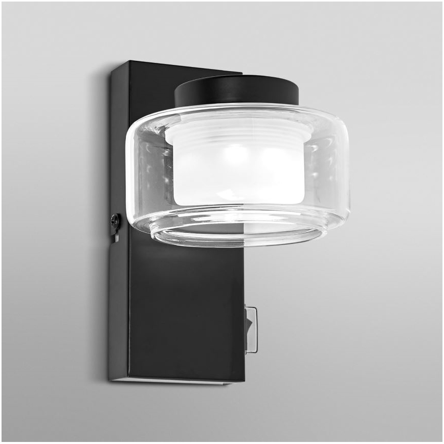 Ledvance - Aplique LED de baño ORBIS FLAME LED/5,5W/230V 3000/4000K IP44 negro
