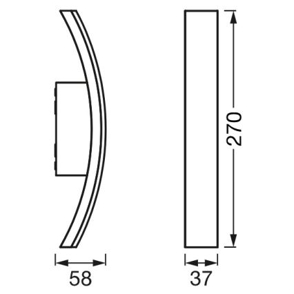 Ledvance - Aplique LED para exterior BOW LED/7W/230V IP54