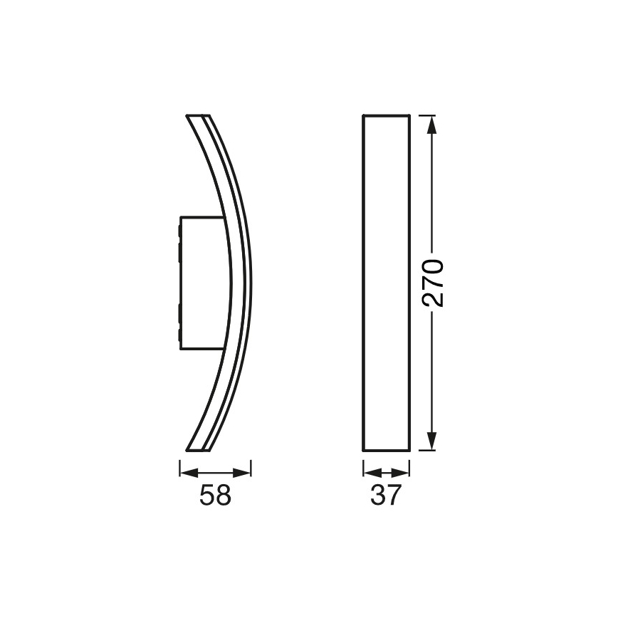 Ledvance - Aplique LED para exterior BOW LED/7W/230V IP54
