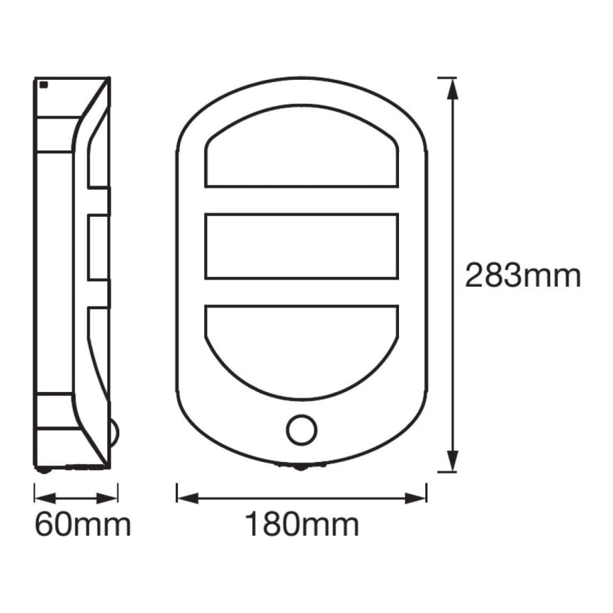 Ledvance - Aplique LED para exterior con sensor PLATE LED/12,5W/230V IP44