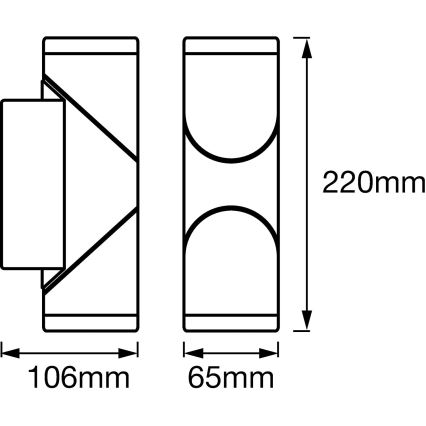 Ledvance - Aplique LED para exterior ENDURA 2xLED/13W/230V IP44