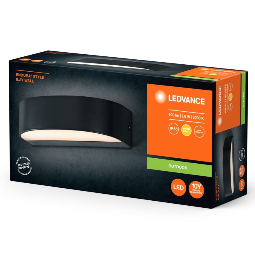 Ledvance - Aplique LED para exterior ENDURA STYLE ILAY 2xLED/3,8W/230V IP65