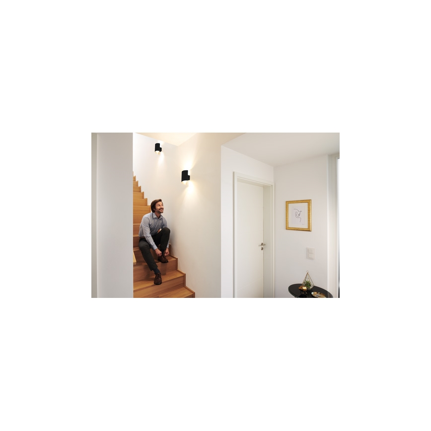 Ledvance - Aplique LED regulable SMART+ TWIST LED/12W/230V 3000-6500K Wi-Fi negro