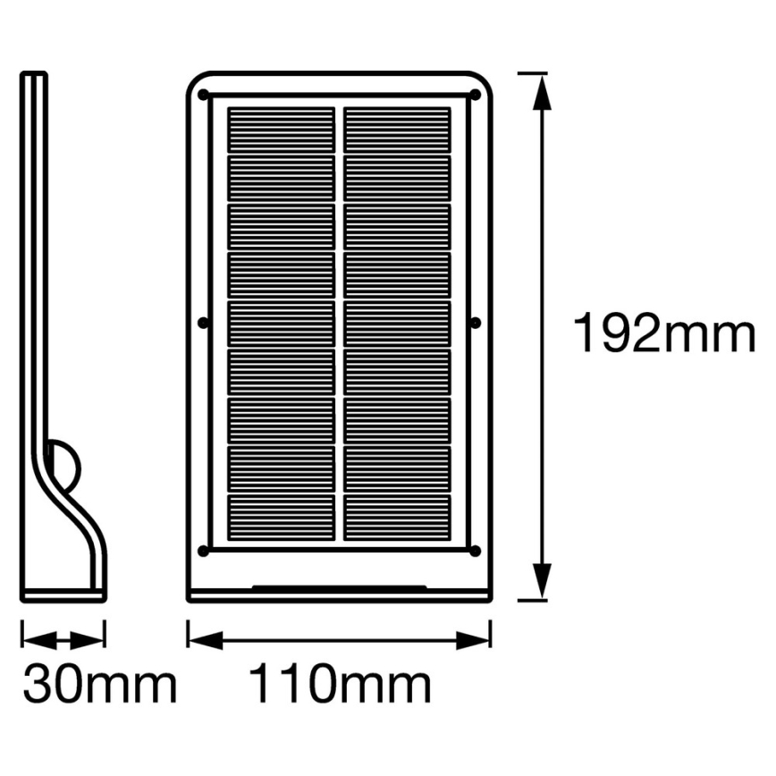 Ledvance - Aplique LED solar con sensor DOORLED LED/3W/3,3V 2000 mAh IP44